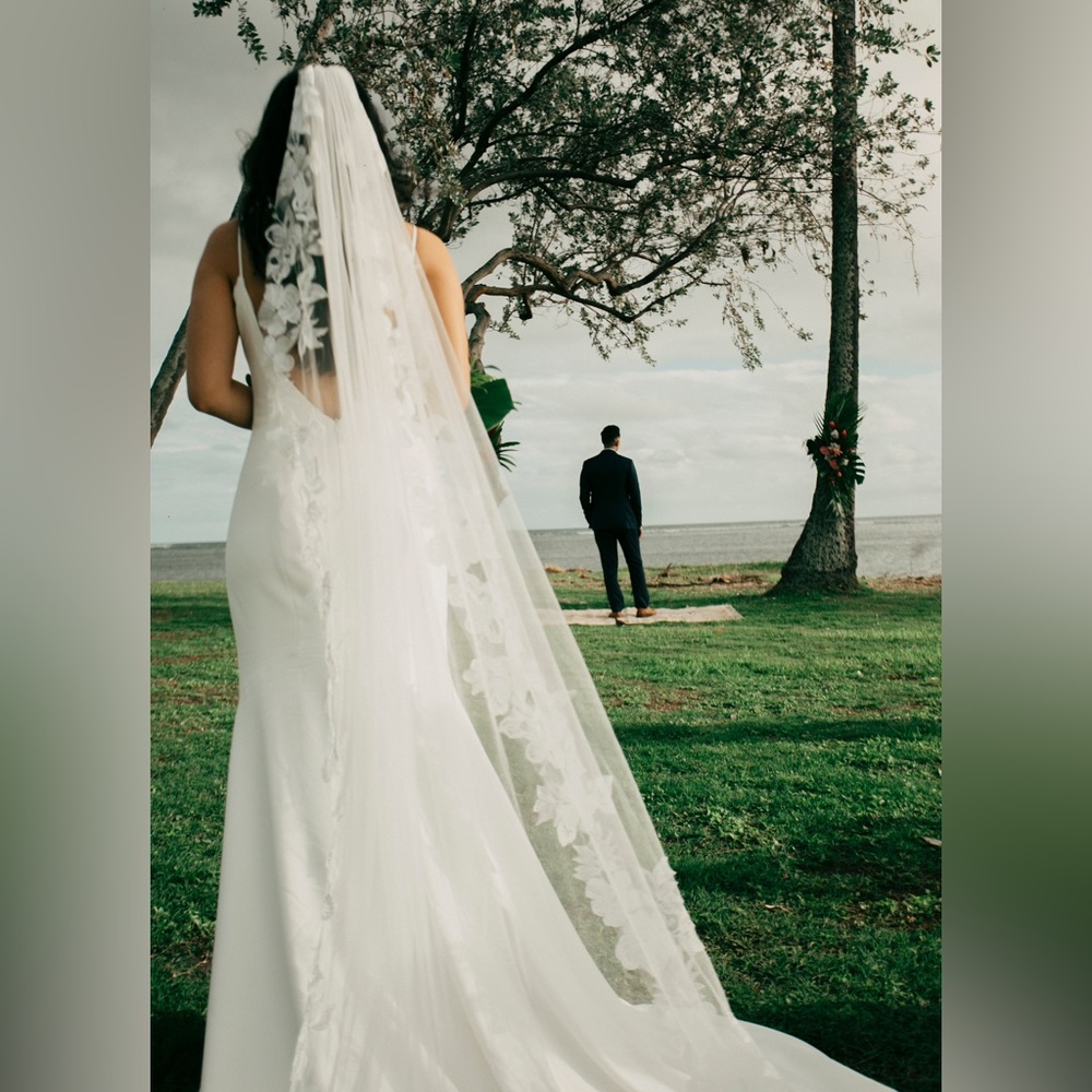 Floral cathedral veil